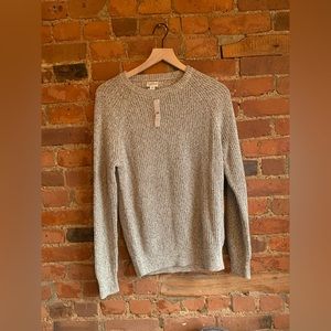 NWT J Crew Marled cotton raglan-sleeve crewneck sweater